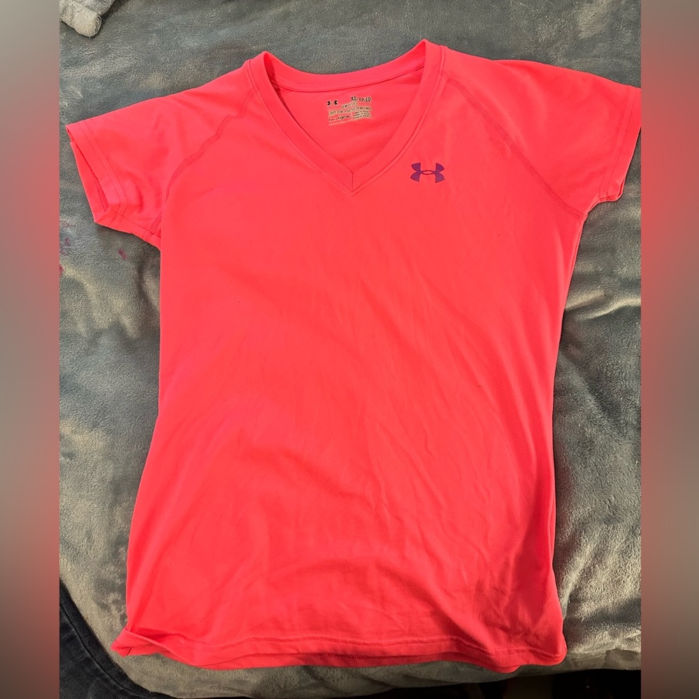 Under Armour Women's XS Tech V-Neck Bright Pink Shirt